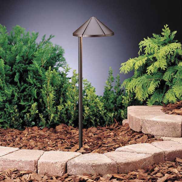 Path Light, 1.5 W Wedge S8 3156K LED Textured Architectural Bronze Aluminum 6" x 19.5"