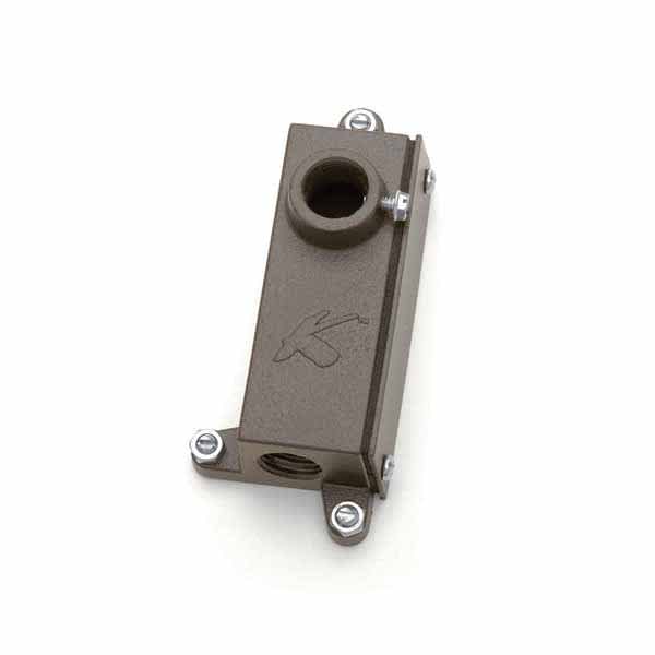 Mounting Bracket, 1.75" x 2.5" x 5.5" Textured Architectural Bronze Aluminum For 12 V and 120 V Landscape Fixtures Junction Box