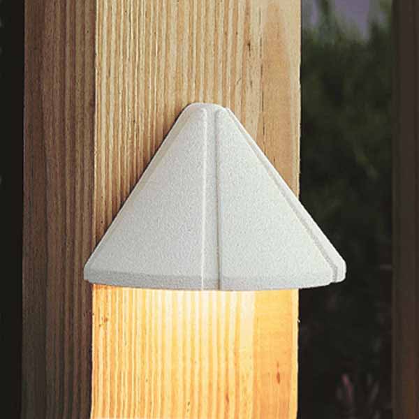 Deck Light, 0.86 W 3000K Integrated LED Textured White Aluminum Mini 43 Lumens