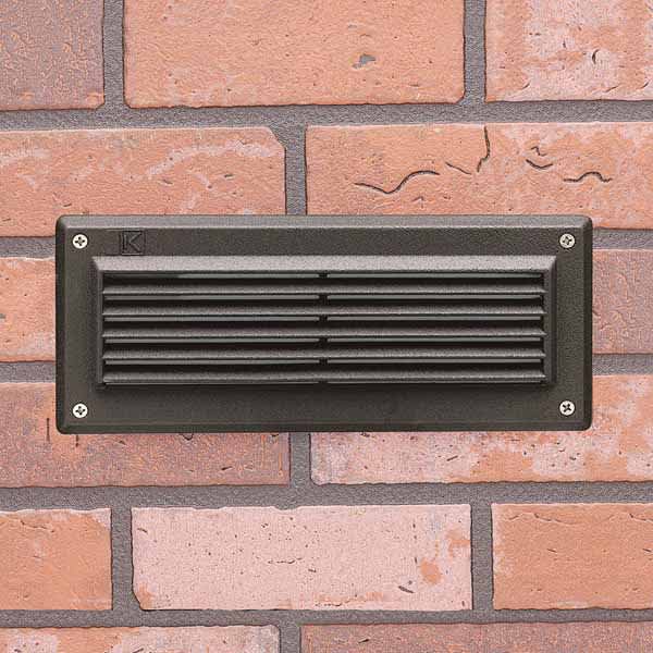 Brick Light, 1.72 W 2700K Integrated LED Textured Architectural Bronze Aluminum Louvered 82 Lumens