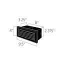 Brick Light, 1.72 W 3000K Integrated LED Textured Architectural Bronze Aluminum Louvered