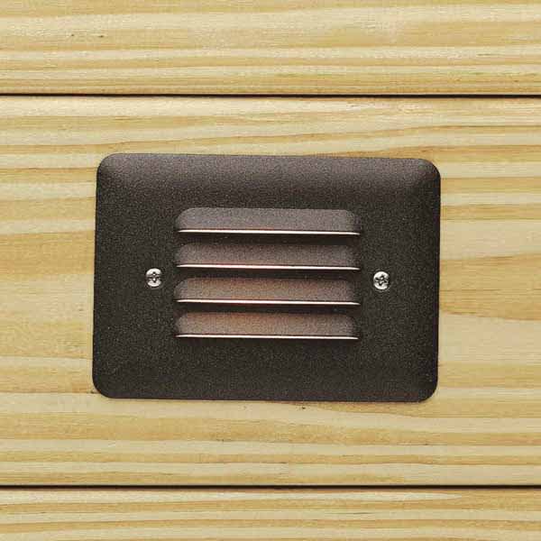 Step Light, 0.86 W 3000K Integrated LED Textured Architectural Bronze Aluminum Louvered Mini