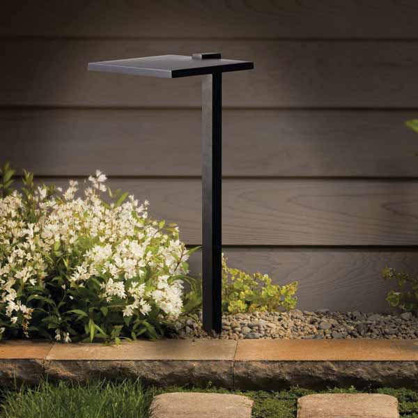 4 W 2700K Integrated LED Textured Black Aluminum Large Path Light | KIC15806BKT27R
