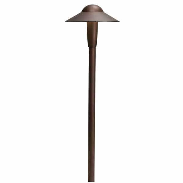 3 W 3000K Integrated LED Textured Architectural Bronze Aluminum Dome 6.25" x 22" Path Light | KIC15870AZT30R