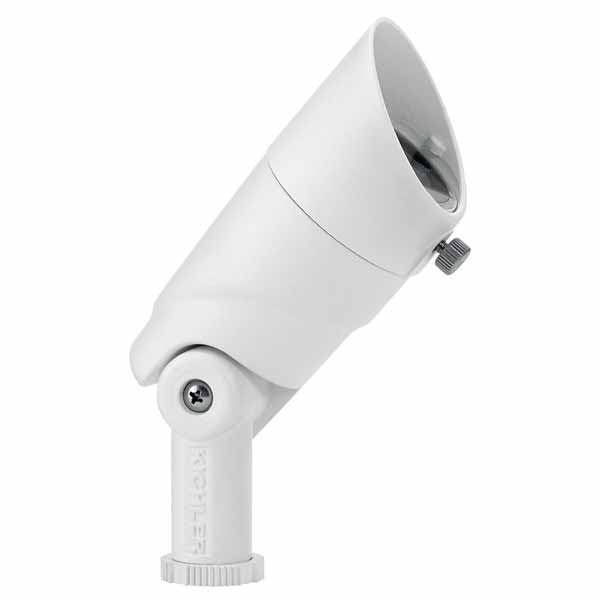 5.5 W 2700K Integrated LED Textured White Aluminum Small 35 Degrees Beam Flood Light | KIC16016WHT27