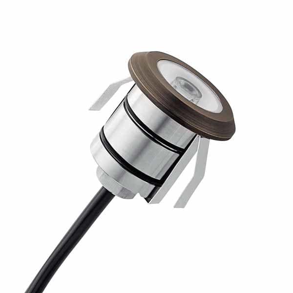 1.5 W 3000K Integrated LED Centennial Brass Stainless Steel All-Purpose Mini Recessed Light | KIC16140CBR30