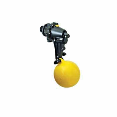 Float Valve, 3/4"BSP/NPT Glass-Filled Nylon 5 - 150 psi with Long Tail Topaz