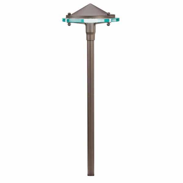 Path Light, 2.3 W Wedge S8 3156K LED Textured Architectural Bronze Aluminum 7" x 22"