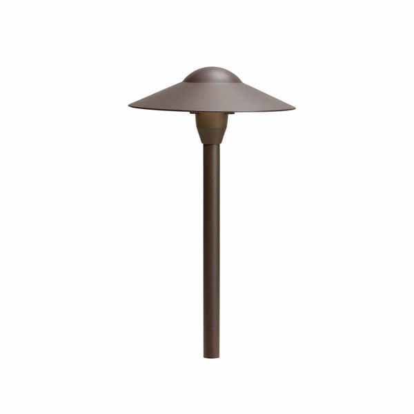 Path Light, 2.3 W Wedge T5 LED/Incandescent Textured Architectural Bronze Aluminum Short Stem