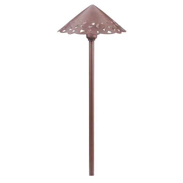 Path Light, 2.3 W Wedge S8 3156K LED Olde Brick Brass