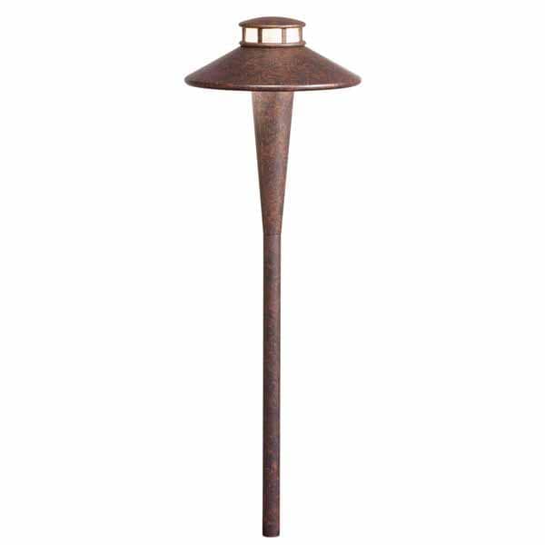 3.8 W 3000K Integrated LED Textured Tannery Bronze Aluminum Path Light | KIC15801TZT30R