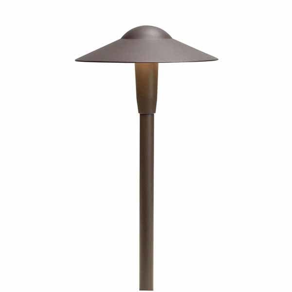 4.3 W 3000K Integrated LED Textured Architectural Bronze Aluminum Short Dome Path Light | KIC15811AZT30R
