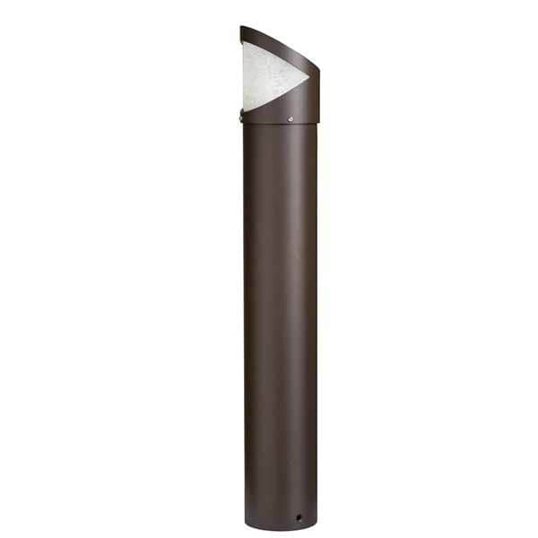 3.57 W 2800K LED Textured Architectural Bronze Aluminum Side Throw Bollard Light | KIC16132AZT28