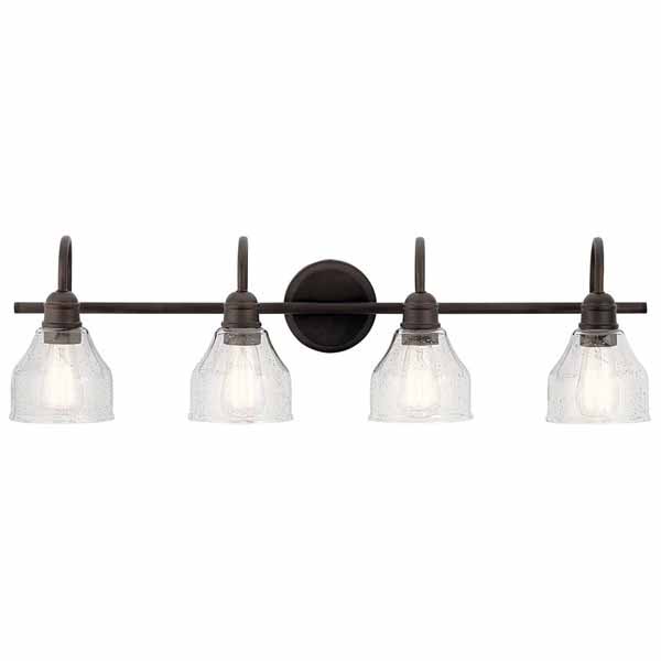 300 W Medium A19 Incandescent Olde Bronze Steel Vanity Light | KIC45974OZ