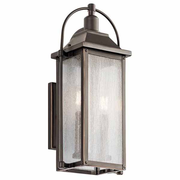 60 W Candelabra Incandescent Olde Bronze Aluminum Wall Light | KIC49714OZ