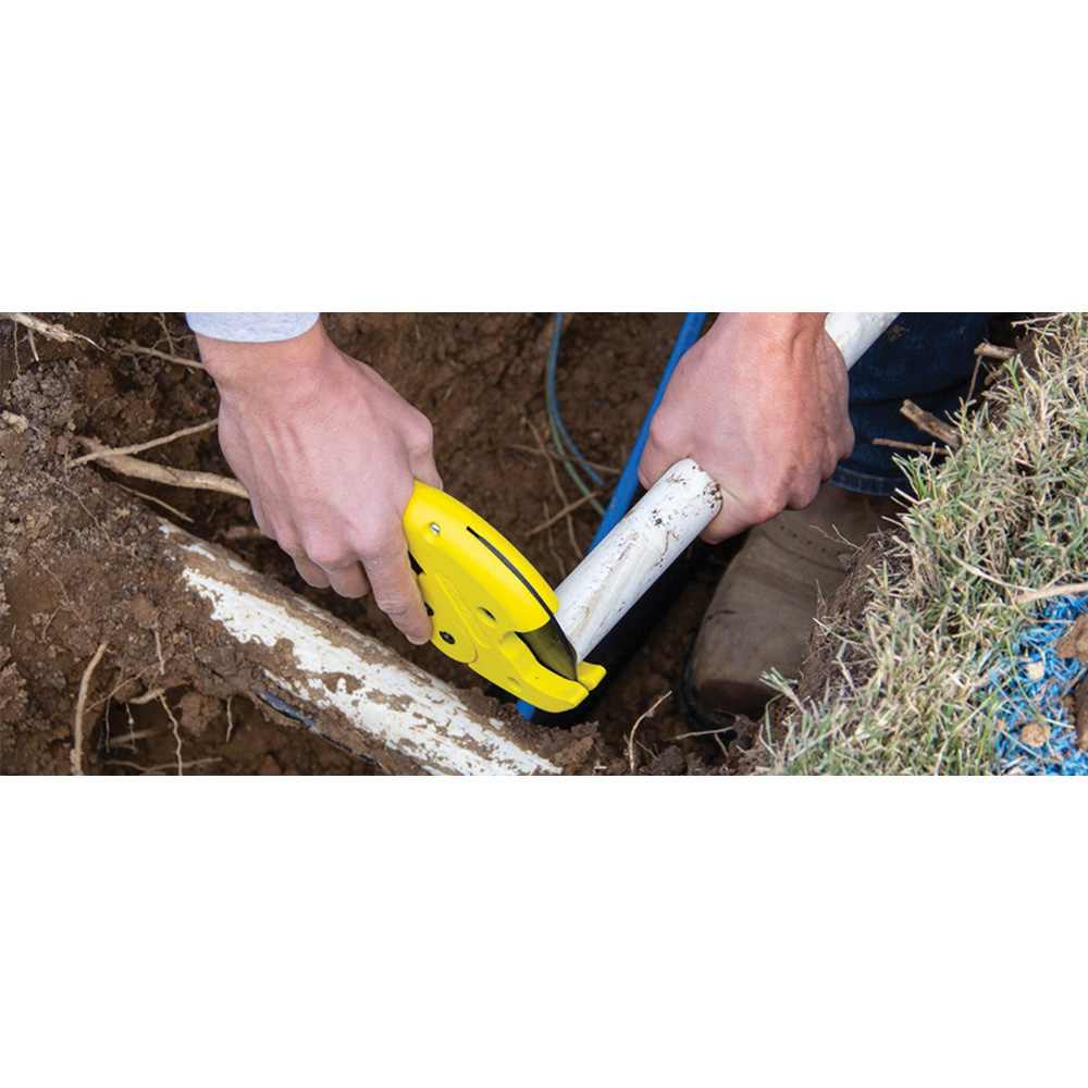 1-1/4" PTFE Poly/PVC Ratchet Cutter Pipe Cutter | KNGRC1000
