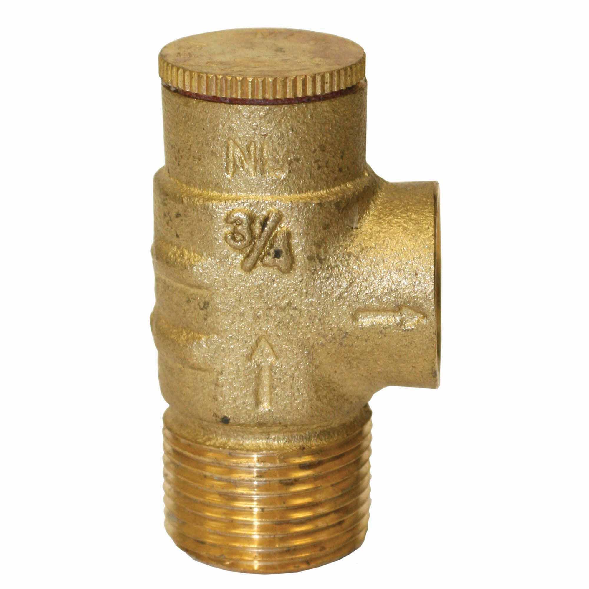 3/4" NPT Lead-Free Brass 75 psi PRVNL Series Adjustable Pressure Relief Valve | MRLPRV75