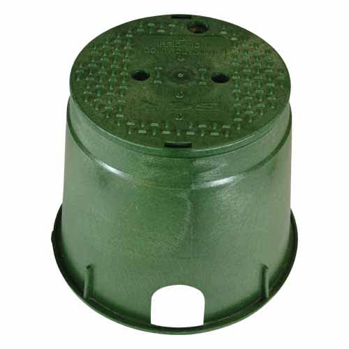 10" Round Green Box Irrigation Control Valve Standard with Overlapping Green Cover Valve Box | NDB112BC