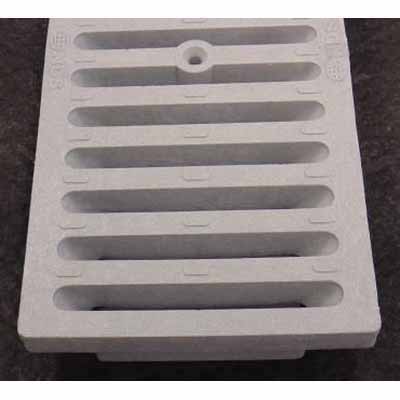 2' Rectangular Light Gray Flat Channel Grate | NDD661LG