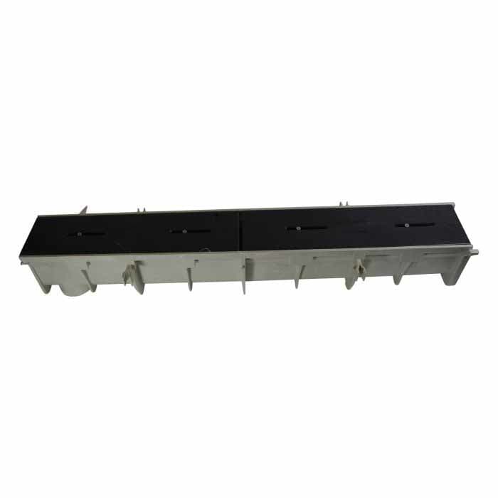 48" x 10" x 6.35 - 6.69" Light Gray Channel Drain Section | NDDDS098