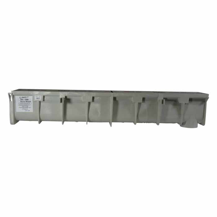48" x 10" x 6.69 - 7.02" Light Gray Channel Drain Section | NDDDS099