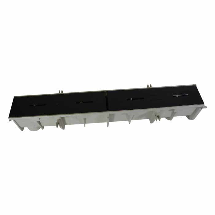 48" x 10" x 7.36 - 7.69" Light Gray Channel Drain Section | NDDDS101