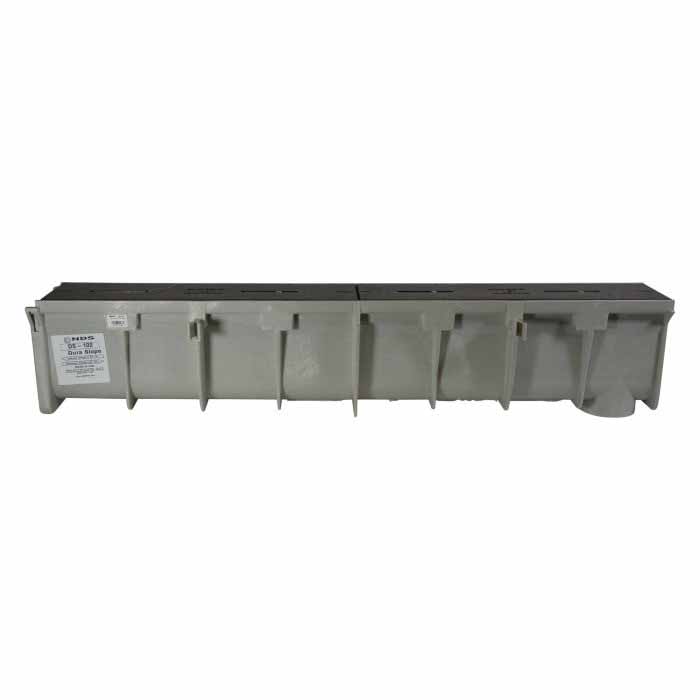 48" x 10" x 7.69 - 8.03" Light Gray Channel Drain Section | NDDDS102