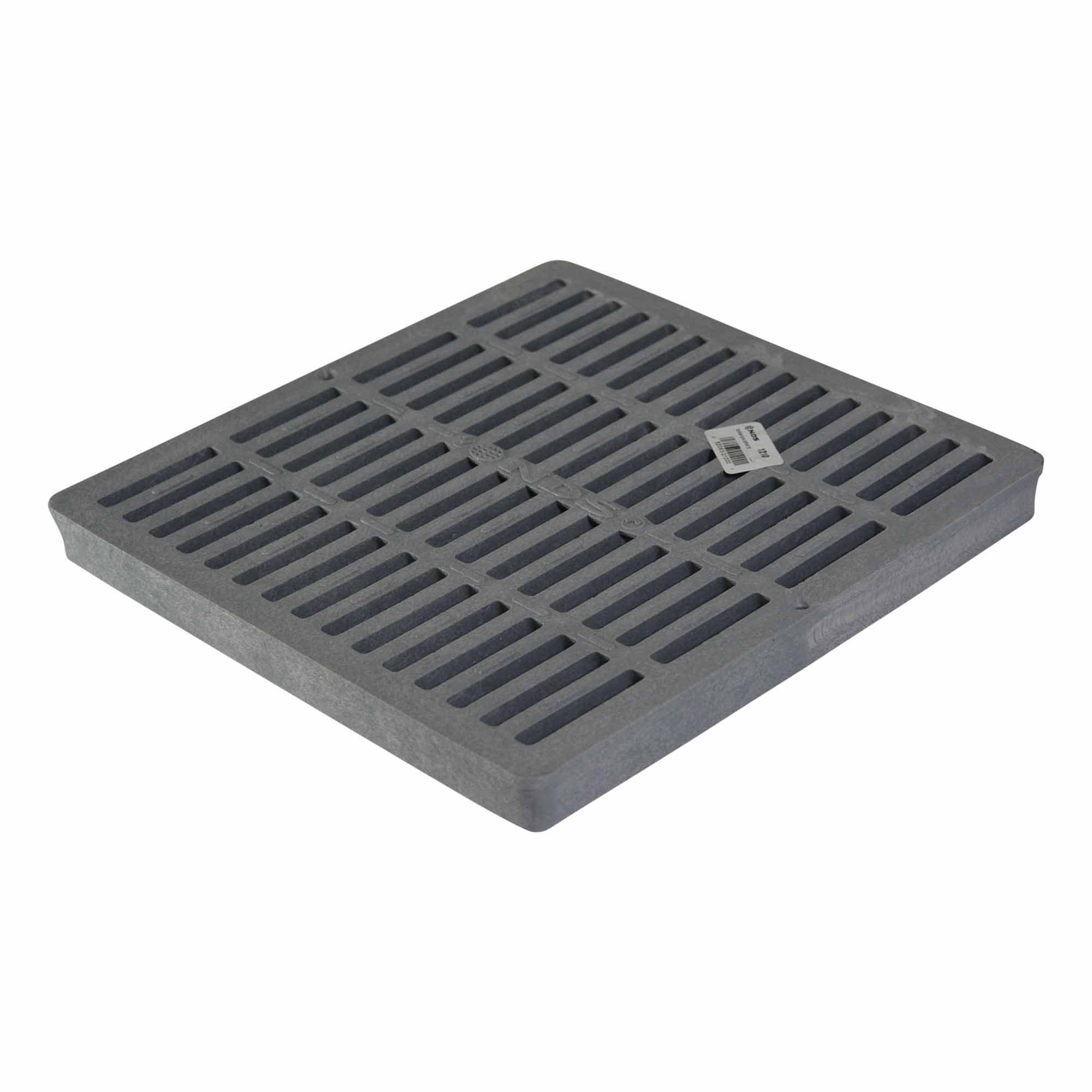 12" X 12" Square Hdpe Gray Catch Basin Flat Drain Grate |  1210