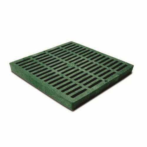 12" X 12" Square Hdpe Green Catch Basin Flat Drain Grate |  1212