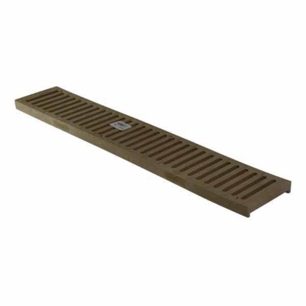 2' Rectangular HDPE Sand Flat Channel Drain Grate | NDS244