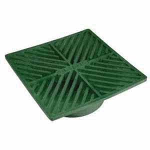 6" x 6" Square Green Flat Drain Grate | NDS5