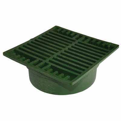 7" x 7" Square Green Flat Drain Grate | NDS772