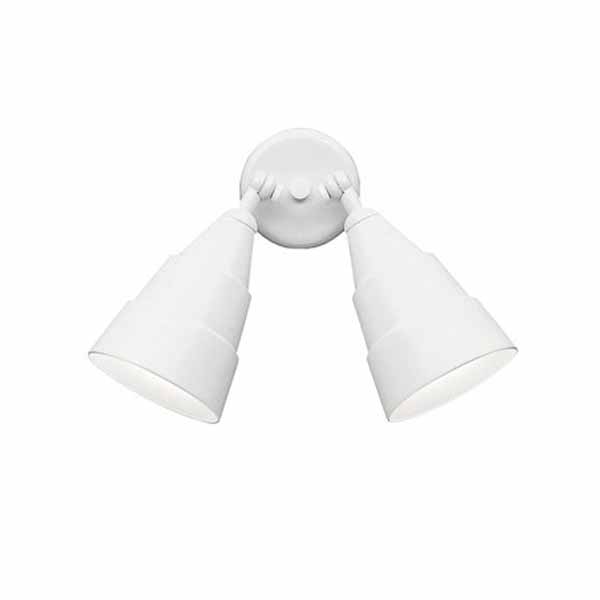 150 W Medium PAR38 Incandescent White Aluminum Wall Light | KIC6052WH