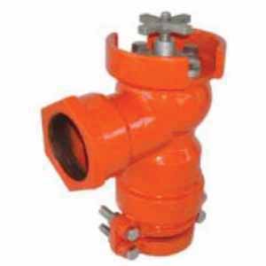 2" Spigot x FPT Epoxy Coated Ductile Iron 350 psi LV Series Lateral Angle Valve | LEMLV220