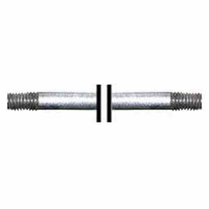 7/16" x 21" Threaded Galvanized Steel Coupled Pump Rod | MRLPRG716X21TC