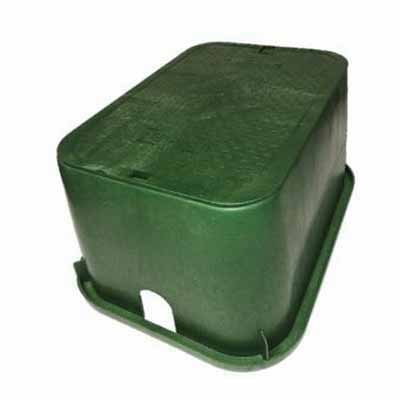13" x 20" Rectangular Green Box Irrigation Control Valve Standard Jumbo with Overlapping Green Cover Standard Series Valve Box | NDB118BC