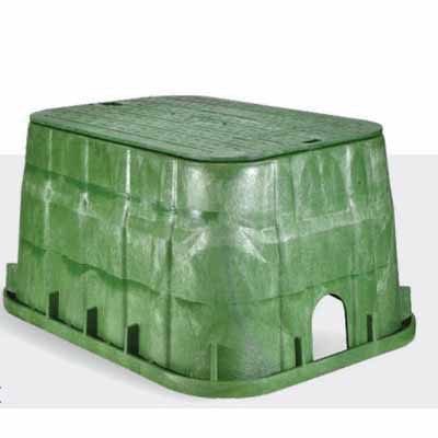NDS Valve Box, 13" X 20" Rectangular Green Box Irrigation Control Valve Jumbo | 318BC