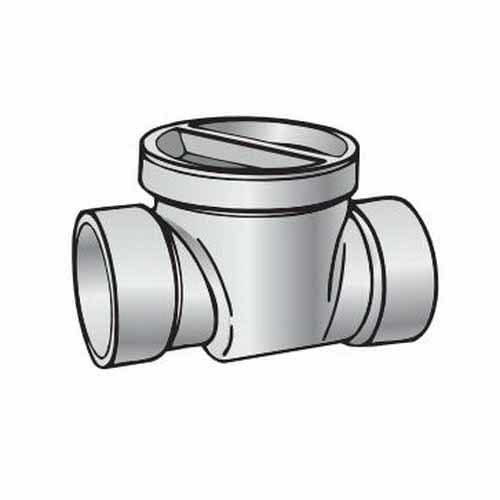 4" x 7.18" White PVC Gravity Backwater Valve | NDD475P