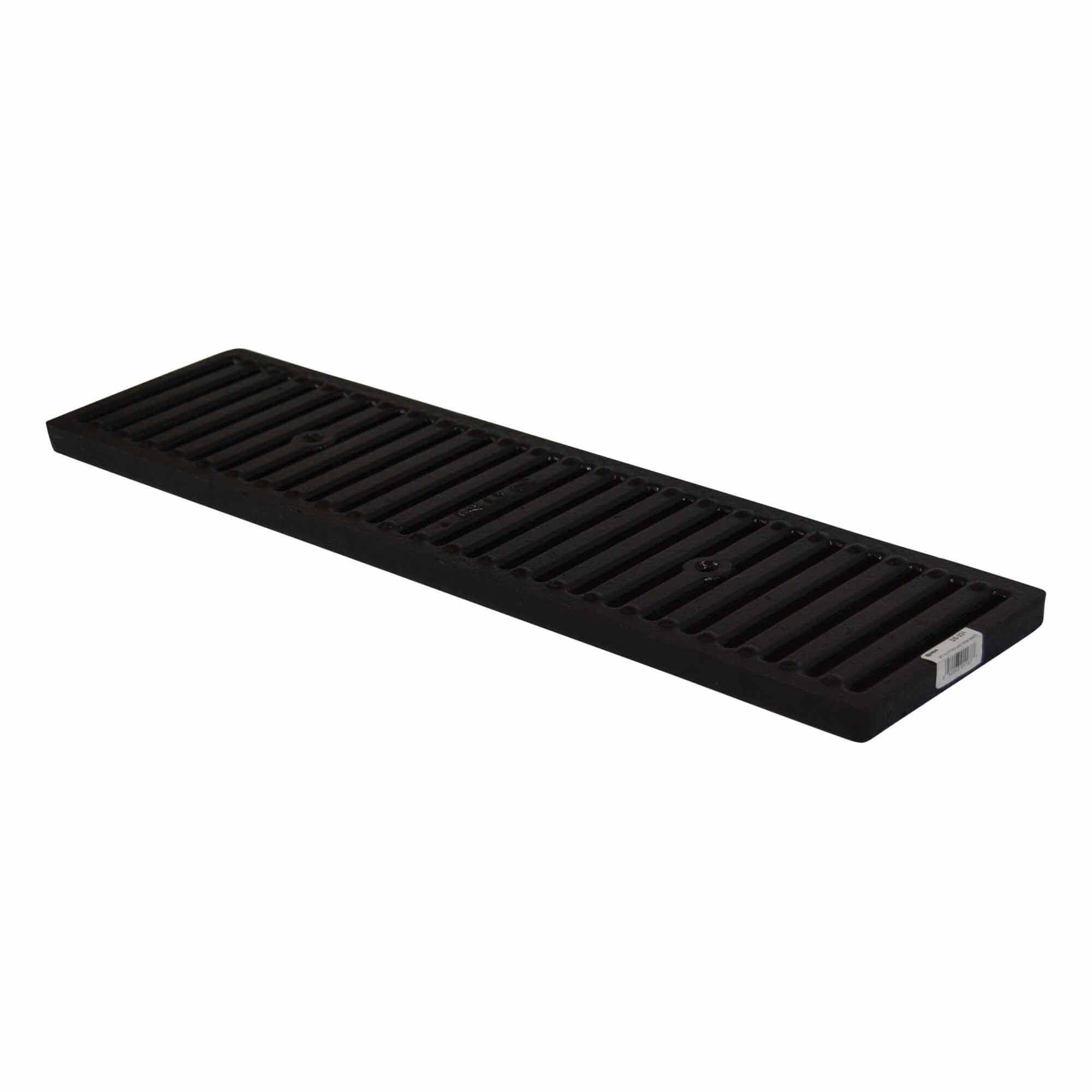 2' Rectangular Cast Iron Black Flat Channel Drain Grate | NDDDS231