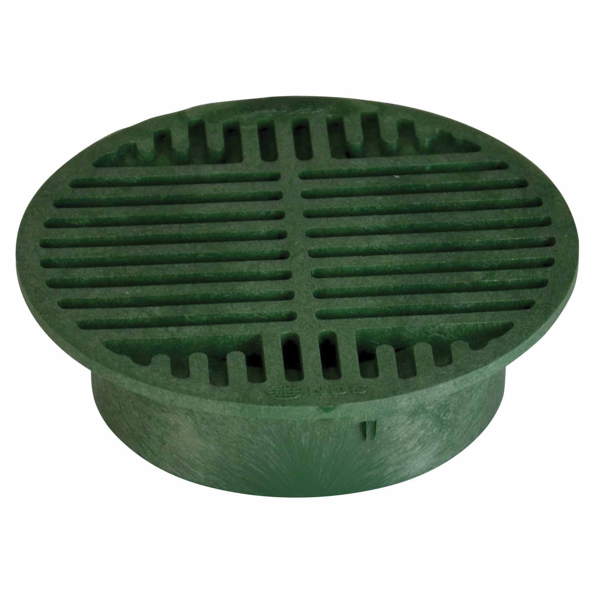 8" Round Green Flat Drain Grate |  20
