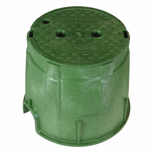NDS Valve Box, 10" Irrigation Control Valve Corrugated W/Overlapping Green Cover | 312BC