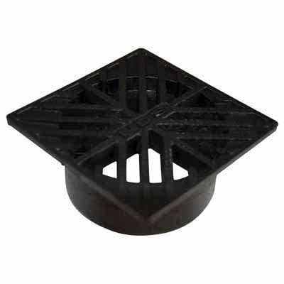 4" Nds 4' Square Black Grate Fits 3" Pipe | 2