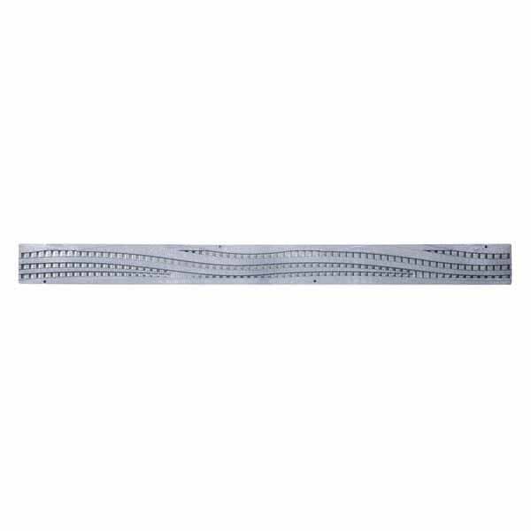 3' Rectangular Gray Decorative Mini Channel Wave Grate | NDS555GY