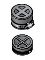 6" Black Elastomeric PVC Test Cap | NHPC060