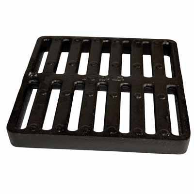 9" x 9" Square Black Catch Basin Flat Drain Grate Drain Grate | NDS913