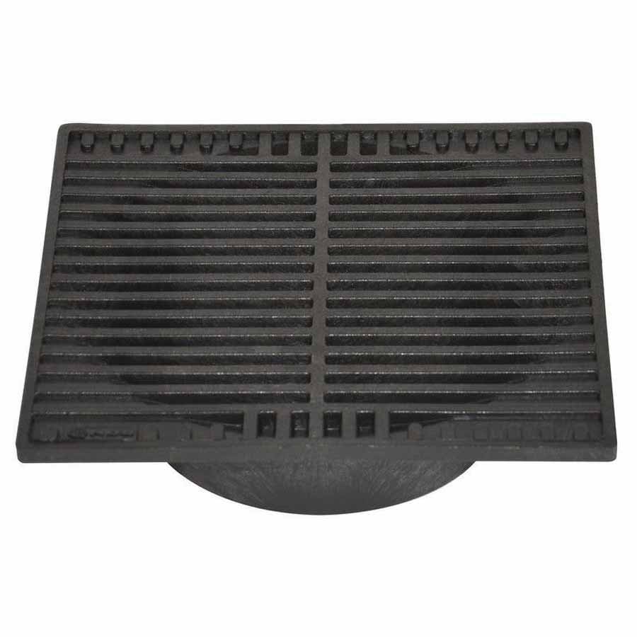 9" x 9" Square Black Flat Drain Grate | NDS970
