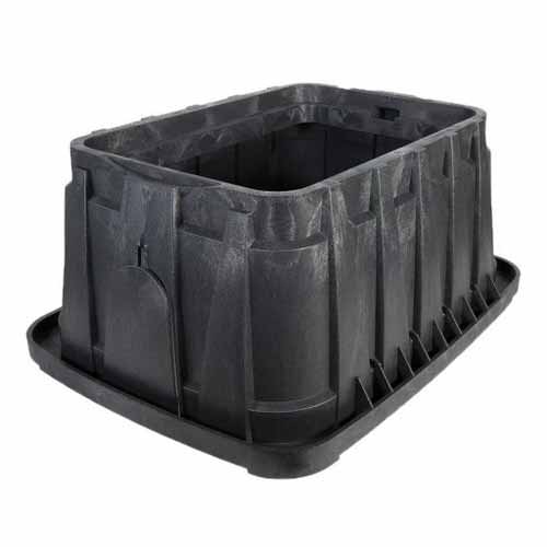 26.3" x 19.8" x 12.1" Rectangular Black Body Jumbo Valve Box Body Only | RBBVBJMBB