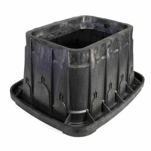 21.8" x 16.6" x 12" Rectangular Black Body Standard Valve Box Body Only | RBBVBSTDB