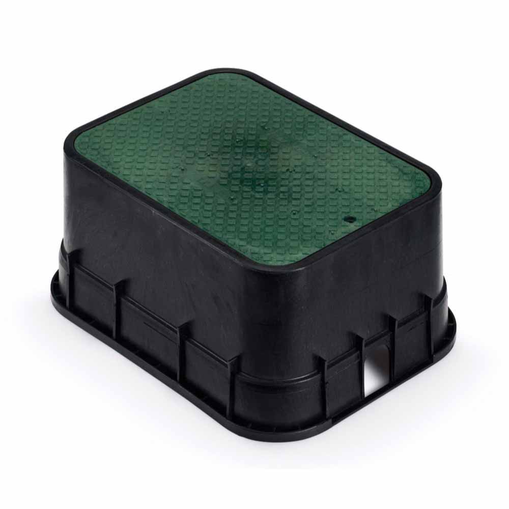 12" Rectangular Black Body Irrigation Control Valve Professional Jumbo with Drop-in Purple Lid Valve Box Body | RBBPVBJMBP