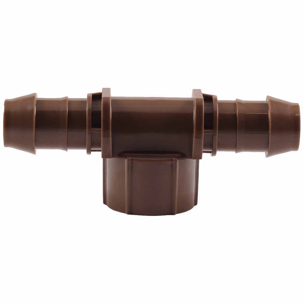 17 mm x 17 mm x 1/2" Barb x FPT XF Series Low Profile Tee | RBXXFFTFA050